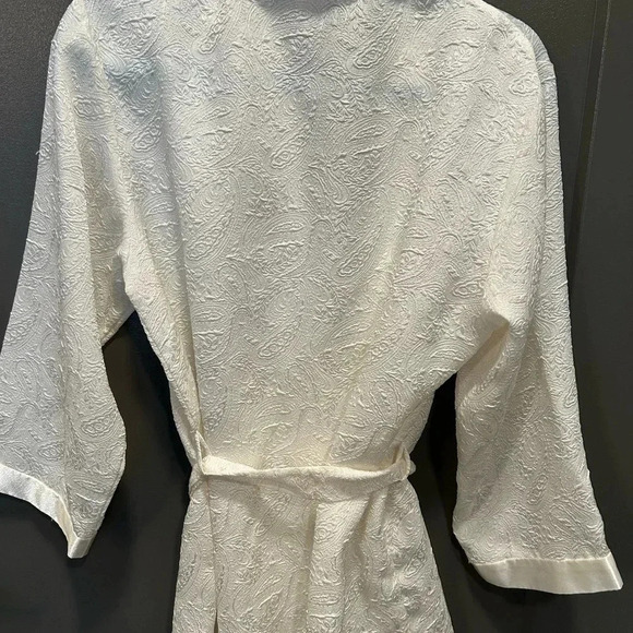 OSCAR DELA RENTA PINK LABEL VINTAGE TEXTURED FLIRTY EYE-CATCHING ROBE SLEEK TRIM - Picture 2 of 5